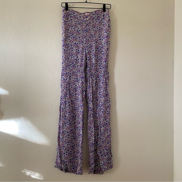 Favorite Daughter Pants - Favorite Daughter Purple Floral Wide-Leg Pants